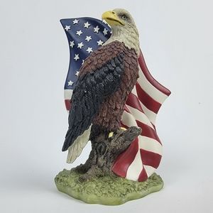 Bald Eagle 1999USA Flag American Statue  Hanging Realistic Life Symbols Ceramic